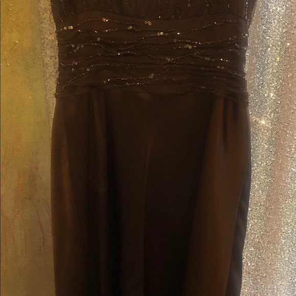 Beautiful brown and sequins Anne Klein dress - Picture 4 of 4